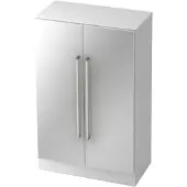 Hjh OFFICE PRO SIGNA G 7550 CE - 3 OH Schrank Chromgriff Metall Weiß/Silber