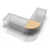 Hjh OFFICE PRO HE91 - Eckwinkel rund 80x80 Ahorn