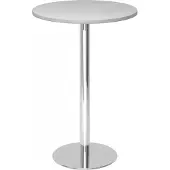 Hjh OFFICE PRO BISTRO H80R C - System Konferenztisch Grau Chrom Ø 80