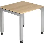 Hjh OFFICE PRO JAVA 8 S - 80 x 80 Eiche höhenverstellbar