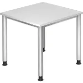 Hjh OFFICE PRO HILO 8 S - Weiß 80 x 80 höhenverstellbar