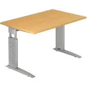 Hjh OFFICE PRO UNDA 12 S - 120 x 80 Buche/Silber höhenverstellbar