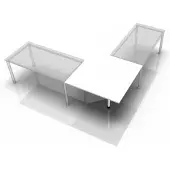 Hjh OFFICE PRO XBT12 W - Trapezplatte 120x120 Weiß