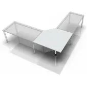 Hjh OFFICE PRO XBT12 W - Trapezplatte 120x120 Grau