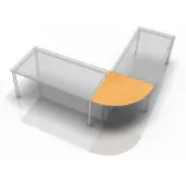 Hjh OFFICE PRO XBE91 S - Eckwinkel rund 80x80 Buche