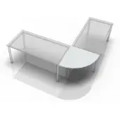 Hjh OFFICE PRO XBE91 G - Eckwinkel rund 80x80 Grau