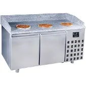 CombiSteel Pizzakühltisch mit Granitplatte und 2 Türen