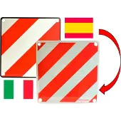 IWH Aluminium Wendewarntafel 2-in-1 Italien / Spanien 50 x 50 cm