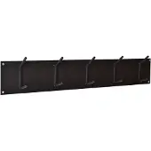 Loft42 Factory Garderobe 5 Doppelhaken - Metall - Mattschwarz - 12x70x10