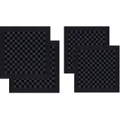 DDDDD Kombi-Set Barbeque Anthracite 2 Küchentücher + 2 Geschirrtücher-60 x 65 cm