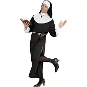 E-Carnavalskleding.nl NONNE CARMELO (Gewand, Gürtel, Haube), XL