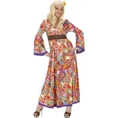 Widmann Buntes Hippie Kostüm Donna für Damen