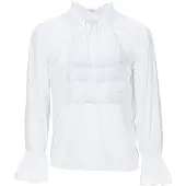 Generik Vampire Hemd mit Jabot, weiss