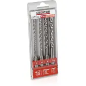 Kreator 5-6-8-10x160 Mm Stone Concrete Drill Bit Set 4 Units Silber