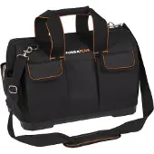 Powerplus Werkzeugtasche Werkzeugkoffer - hochwerrtige Polyester Tragetasche mit vielen Taschen für Werkzeug leer
