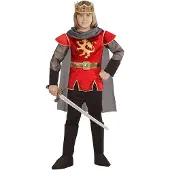 Widmann KÖNIG ARTHUR (Karack, Hose, Stiefelüberzieher, Krone, Umhang), 140 cm / 8-10 Years