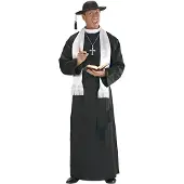 E-Carnavalskleding.nl Kostüm Priester Camillo: Robe, Gürtel