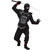 Finidi Kinderkostüm Black Ninja Gr.158