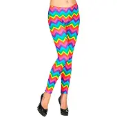 Widmann Neon Regenbogen Leggings, S/M