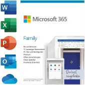 Microsoft Office 365 Family - 6 Benutzer - Jahresabonnement | 6000 GB OneDrive-Speicher