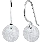 Elli Ohrringe Kreis Geo Rund Trend Minimal Matt 925 Silber Elli Silber