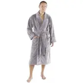 De Witte Lietaer Bademantel Gentle Silver Herren-XL