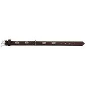Hunter Halsband Softie Stone 45 nickel, 32-39 cm braun/Nappa schwarz