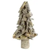Decostar Weihnachtsbaum Tholf 16 x 38 cm Holz natur/silber