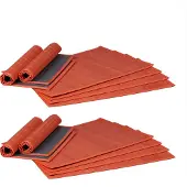Relaxdays 12 teiliges Tischset rot Rot