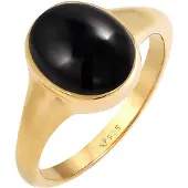 Elli Ring Siegelring Onyx Oval Klassik 925 Silber Elli Gold