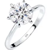 Elli Verlobungsring "Ring Verlobungsring Kristalle 925 Silber" Gr. 56, silber, Fingerringe, Damen, 56, Silber 925 (Sterlingsilber), Verlobungsring