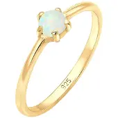 Elli Ring Basic Trend Bandring Synthetischer Opal 925 Silber Elli Gold