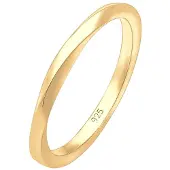 Elli Ring Basic Bandring Gedreht Klassisch Trend 925 Silber Elli Gold