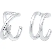 Elli Ohrringe 925 Sterling Silber Kreuz, Geo in Silber | Gr.: onesize