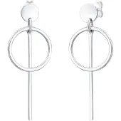 Elli Ohrringe Hänger Geo Kreis Basic Minimal Cool 925 Silber Elli Silber