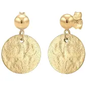 Elli Ohrringe Ohrhänger Plättchen Vintage Antique 925 Silber Elli Gold