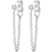Elli Ohrringe Kette Trend Geo Kristalle 925 Silber Elli Silber