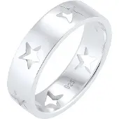Elli Ring Sterne Astro Cut Out Bandring 925 Sterling Silber Elli Silber