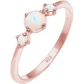 Elli Ring Trend Bandring Trio Geo Vintage Opale 925 Silber Elli Rosegold