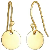 Elli Ohrringe Hänger Plättchen Geo Minimal Look 925 Silber Elli Gold