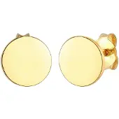 Elli Ohrringe Ohrstecker Plättchen Rund Glanz Basic 925Er Silber Elli Gold