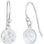 Elli Ohrringe Plättchen Coin Organic Gehämmert 925 Silber Elli Silber