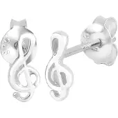 Elli Ohrringe 925 Sterling Silber Notenschlüssel in Silber | Gr.: onesize
