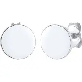 Elli Ohrringe Ohrstecker Plättchen Rund Glanz Basic 925Er Silber Elli Silber