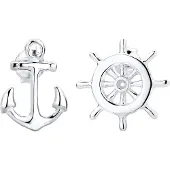 Elli Ohrringe Anker Steuerrad Maritim Sailor Filigran 925 Silber Elli Silber