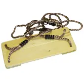 Hermic Schaukelhocker aus imprägniertem Holz, befestigt mit Klammern, Maße: 450 x 190 x 16 mm, PP-Seil, Marke: