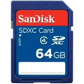 SanDisk SDHC Speicherkarte 64 GB - Blau