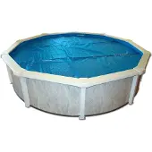 Interline Sommerabdeckung Ø 5.5 m, Poolabdeckung, Überirdischer Pool, Eingebauter Pool, Rund, Blau, 0,18 mm, 5,5 m