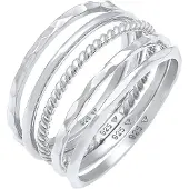 Elli Ring Stapelringe Stacking Bandring 5Er Set 925 Silber Elli Silber