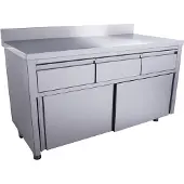 Saro Schiebetürenschrank mit 3 Schubladen und Aufkantung, 1400X700mm